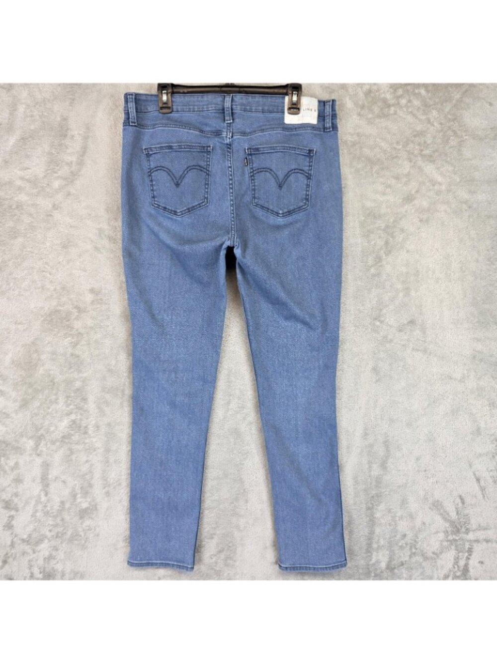 Levis Line 8 Jeans Womens 34 Blue Medium Wash Skinny Slim Stretch Denim Pants - Picture 4 of 13